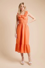 Dorothy Perkins Orange Maxi Dress Womens Occasion Dresses