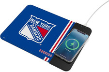 NHL Wireless Charging Mouse Pad, New York Rangers