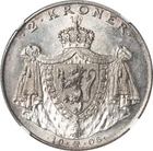 1906, Kingdom of Norway, Haakon VII. Nice Silver 2 Kroner Coin. NGC MS-63!