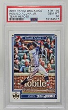 2019 Diamond Kings Team Heroes RONALD ACUNA JR Pop 4 CARD PSA 10 GEM MINT