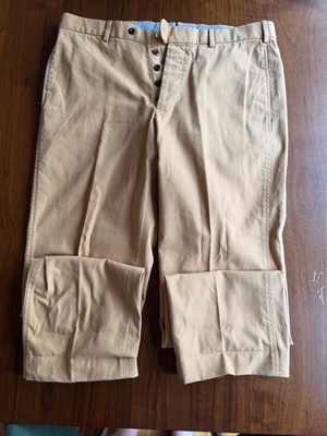 Sid Mashburn Butterscotch Cotton Canvas Garment-Dyed Sport Trousers