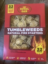 Royal Oak Tumbleweeds Natural Fire Starters 32 Value Pack Brand New Easy Natural