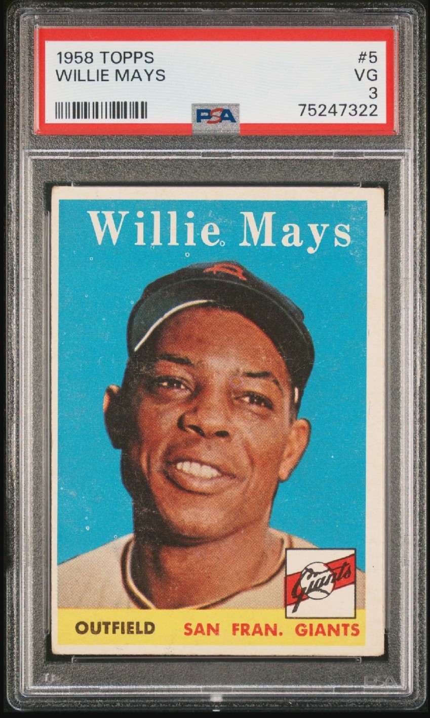 1958 Topps - Willie Mays #5 - PSA 3 view 1