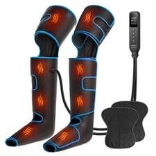 Leg Massager with Heat and Compression, Air Compression Leg Massager for Circ...