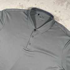 Adidas Golf Climalite Mens XL Gray Performance Wicking Polo Shirt