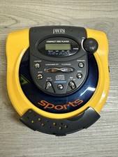 TESTED jWIN JX-CD 485 Sports All Weather Portable CD Player 2003 WORKING Yellow