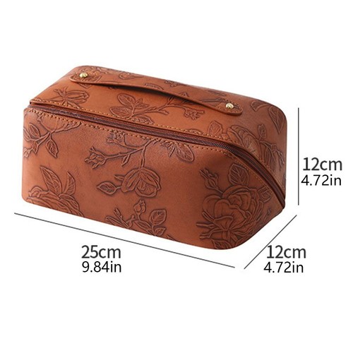 Exquisite Pattern Travel Makeup Bag Vintage Toiletry Organizer Skincare Bag - Picture 2 of 12