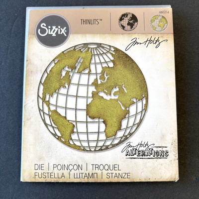 Tim Holtz Large Globe World Cutting Die Thin Die Sizzix 660214