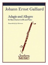 ADAGIO AND ALLEGRO: BASS CLARINET By Lyle Merriman Johann Ernst Galliard VG