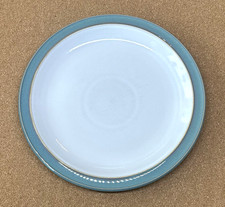 Azure 1 Salad Plate 8 78 Denby England Uk Stoneware Blue Rim White Center