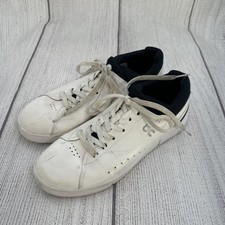 On Cloud Sneakers Mens 7.5 White Midnight Navy The Roger Advantage Tennis Gym