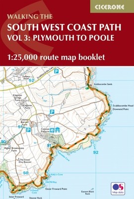 South West Coast Path Map Booklet - Vol 3: Plymouth  by Paddy Dillon PAPERBACK