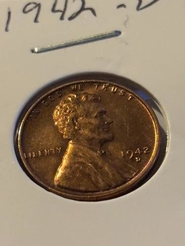 1942 d wheat penny au/bu free shipping