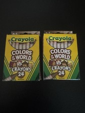 LOT OF 2 Crayola Colors of the World 24 Pack Crayons Multicultural Skin Tones