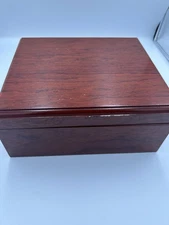 Cigar Humidor Cedar Wood w/ Humidifier & Hygrometer Cherry Glossy