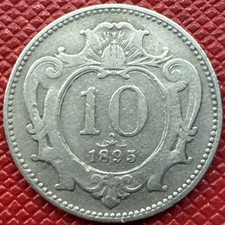 Austria, Empire 1895 Nickel 10 Heller. Franz Joseph I. KM# 2802