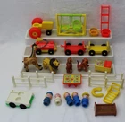 Vintage Fisher Price Little People Animals Accessories Baby Swing Cars READ FULL
