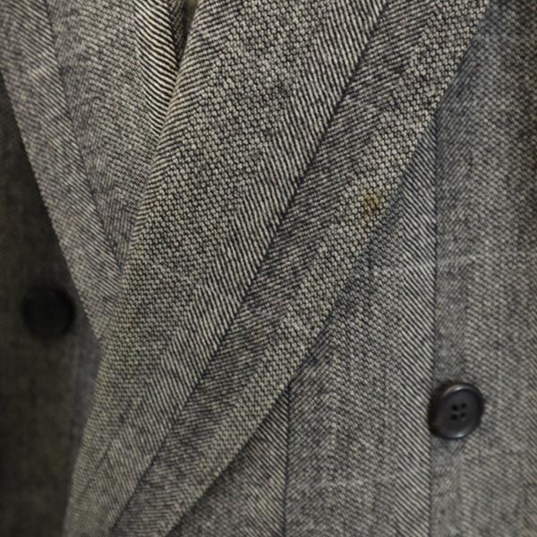 LANVIN wool Check Pattern tailored jacket gray Me… - image 6