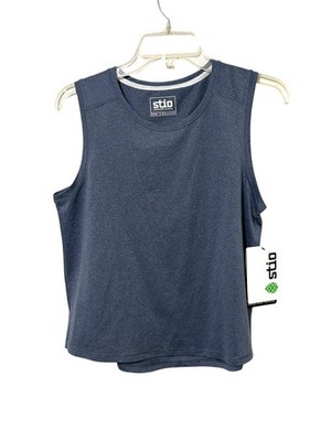 NEW Stio Women s Small Crester Trail Tank Top Mountain Shadow Heather Blue