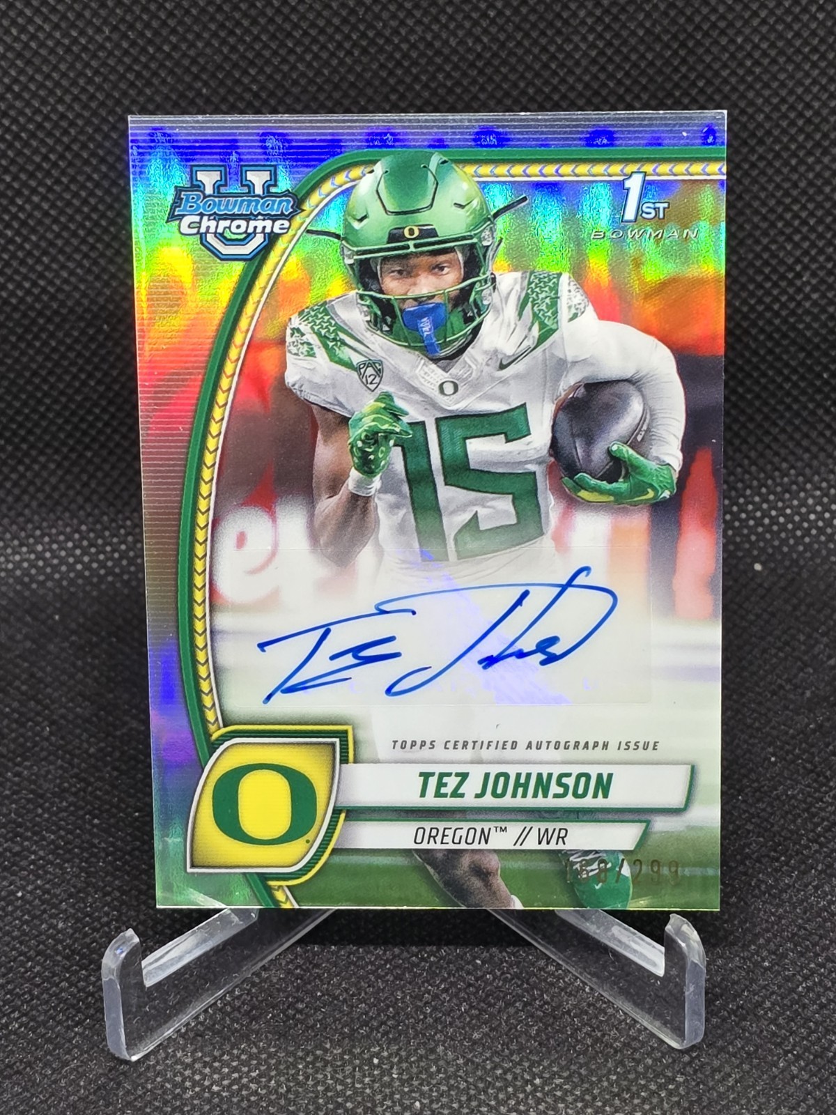 2024 Bowman University Chrome - Tez Johnson Pa-TJO Refractor Prospect Auto /299