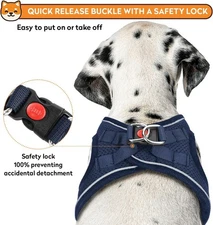 Adjustable No-Pull Dog Harness Vest with Reflective Straps