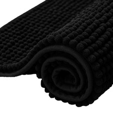 Chenille Bath Rug 16 x 24 - Soft, Plush, Water Absorbent, Quick Dry