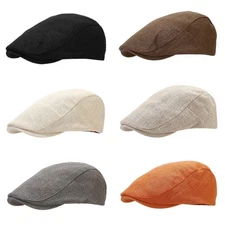 Women's Men's Solid Gatsby Cap Golf Driving Cabbie Beret Newsboy Flat Ivy Hat