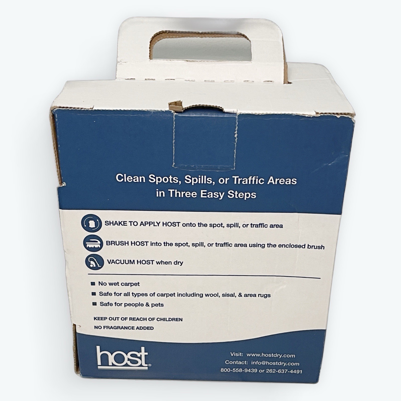 HOST Dry Carpet Cleaning Kit 2.5 lb No Water Needed Pet Safe New