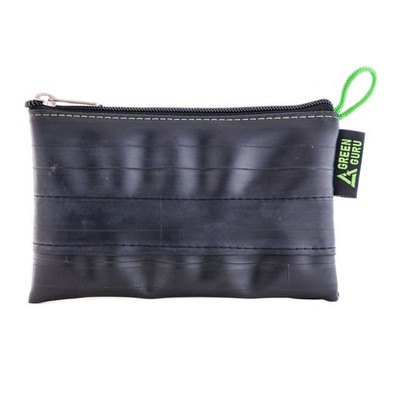 Green Guru Zip Pouch Large 6 Inch Mixed Materials Travel Organizer Pouch