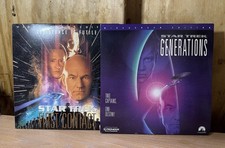 Star Trek Generations, First Contact and Generations Laser Disc Lot Of 2