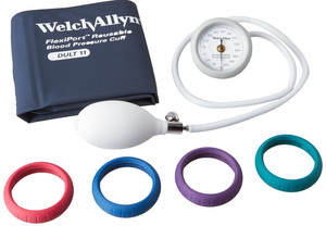 Welch Allyn DS44-11V Adult BP Cuff- Bulb, Color Bumpers, DuraShock, FlexiPort