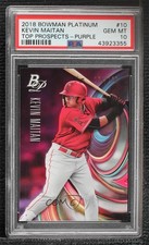 2018 Bowman Platinum Top Prospects Purple 154/250 Kevin Maitan PSA 10 GEM MT 5wg