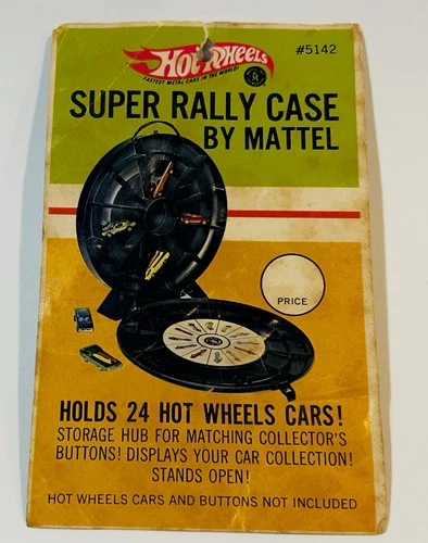Vintage 1968 Mattel Hot Wheels Super Rally Case W/ Original Hang Tag - Plus Cars