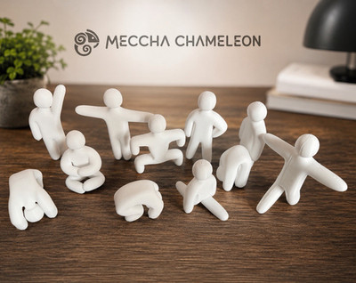 MECCHA CHAMELEON Figuren-Set 11stk. Perfekt zum selber bemalen und verstecken !!