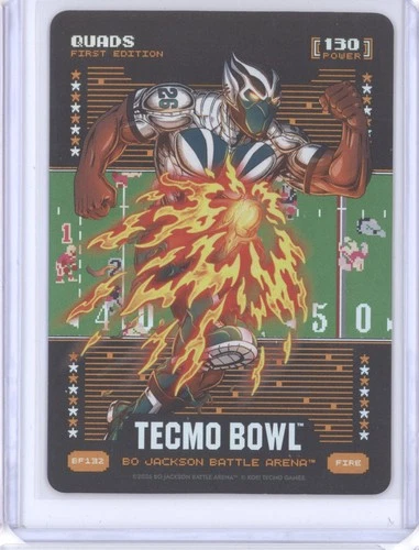 QUADS 2026 BO JACKSON BATTLE ARENA TECMO BOWL FIRST EDITION FIRE #BF132 Q1078