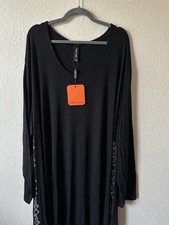 NWT Plus Sz 3X/4X Huseyin Kucuk stretchy knit black dress With diamond Front