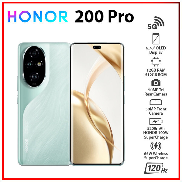 スマートフォン本体 Honor 200 pro 12/512GB HONOR 200 Pro 5G (Blue 12GB + 512GB) 6.78