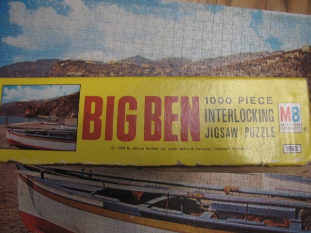 Vintage 1968 Milton Bradley Big Ben 23 Picturesque Boats 1000 Pc