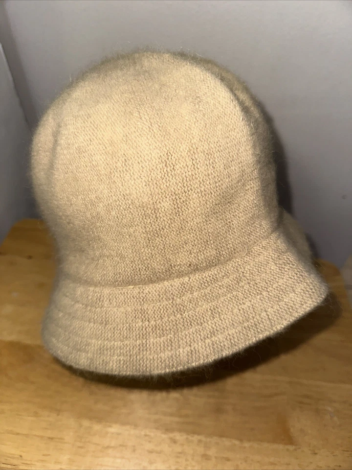 Sombrero de cubo Betmar New York rubor amarillo olefina angora mezcla de pelo de conejo retro Foto 2 de 4