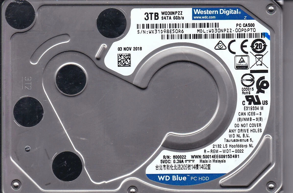 2.5 in Form Factor Internal Hard Disk Drives 3 TB Storage Capacity