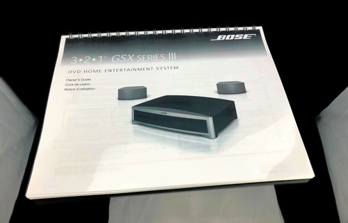 Bose 321 GSX Series 3 III Entertainment System Owners Manual User Guide - Picture 4 of 4