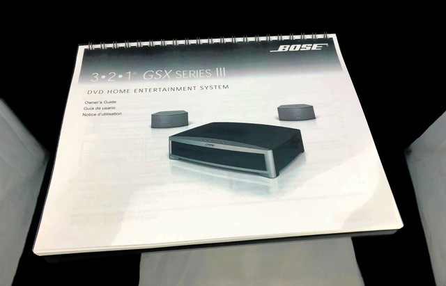Bose 321 GSX Series 3 III Entertainment System Owners Manual User Guide