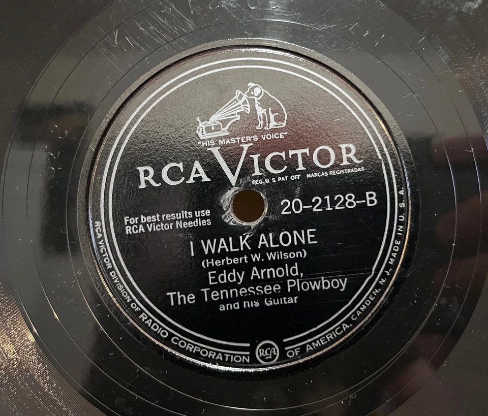 EDDY ARNOLD - The Cattle Call / I Walk Alone (1947) 10" Shellac 78RPM Record - E - Image 3 of 4