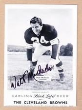 Walt Michaels(DEC) 1959 signed 5x7 Cleveland Browns B&W photo-All-Pro1955-59