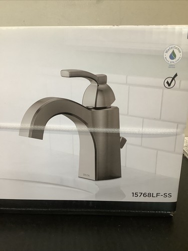Grifo de baño Delta de una sola manija níquel cepillado flynn 15768LF-SS U2 - Imagen 2 de 6