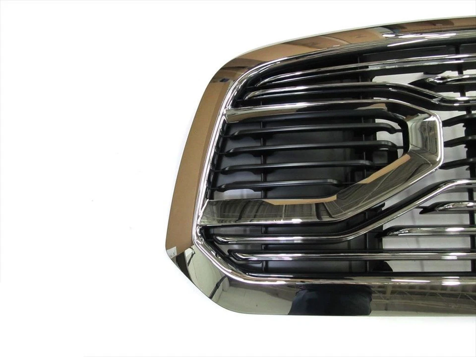 15-18 DODGE RAM LARAMIE PARRILLA DELANTERA CROMADA CON PLACA DE IDENTIFICACIÓN RAM NUEVO MOPAR GENUINO Foto 4 de 4