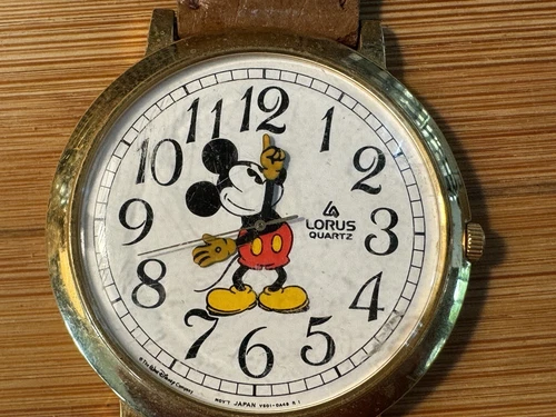 Vintage Mickey Mouse Lorus By Seiko Wristwatch Walt Disney Japan Untested VTG