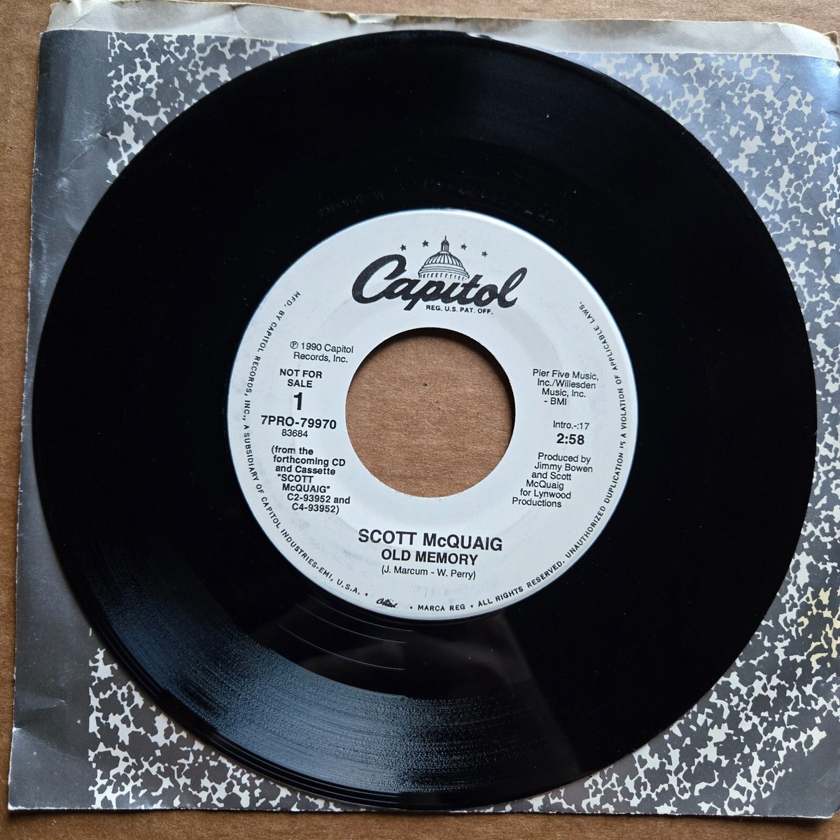 SCOTT MCQUAIG Old Memory DJ PROMO 45 7