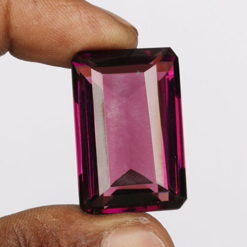 Large 100 CT Purple Amethyst Emerald Cut Loose Gem for Office/Party Wear Jewelry - Picture 1 of 4