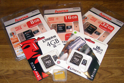TF-/xD picture card Adapter gelb &  2 / 4  / 8 / 16 / 32 GB micro-SD Card memoy